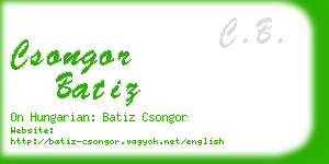 csongor batiz business card